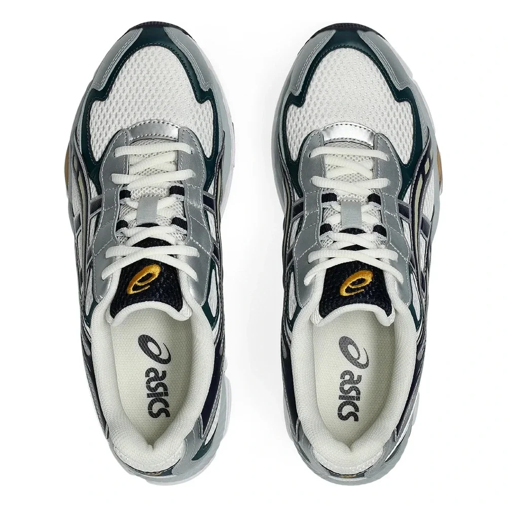 Mens Size 8 -ASICS Gel NYC 2055 Cream Midnight White Running Shoes Sneakers NEW